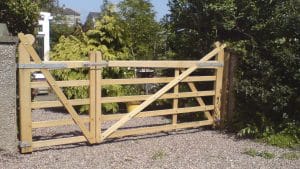 wooden field gates